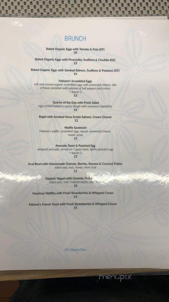 Fabiannes Cafe & Pastry Shop - Brooklyn, NY menu_pic
