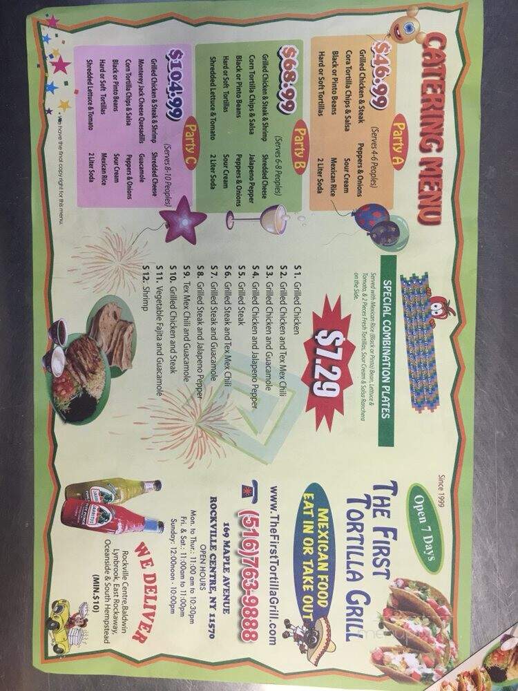 First Tortilla Grill - Rockville Centre, NY menu_pic