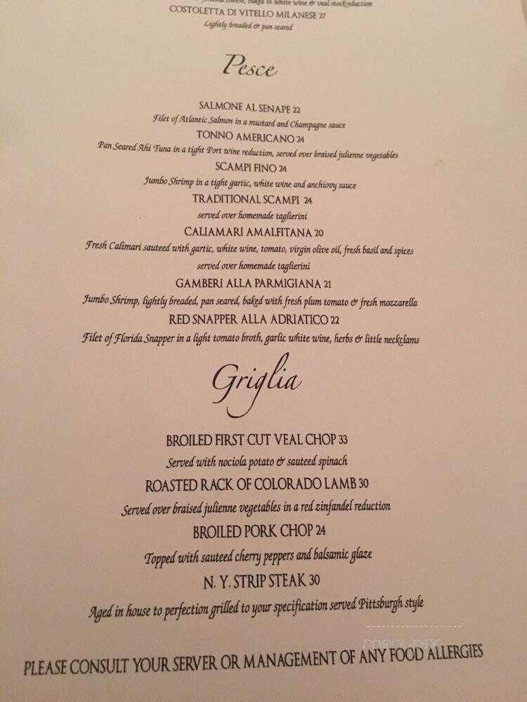 Fortuna Ristorante - Croton On Hudson, NY menu_pic