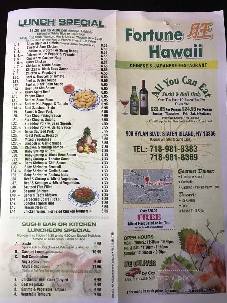 Fortune Sushi Restaurant - Staten Island, NY menu_pic
