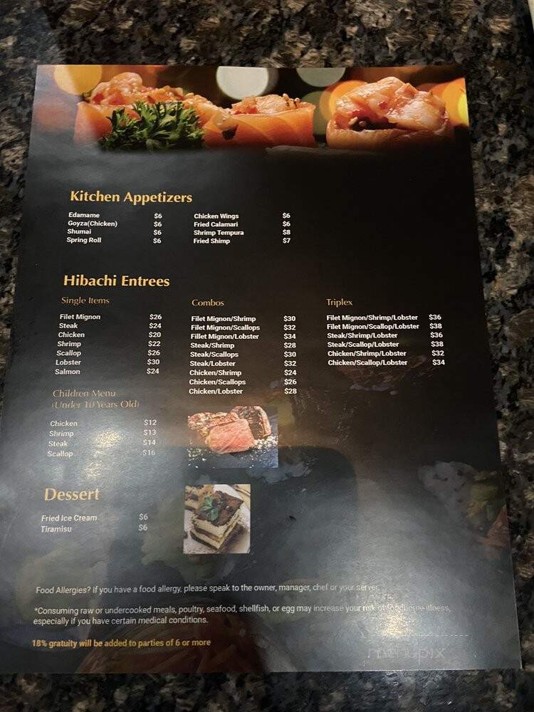 Fuji Mountain Restaurant - Larchmont, NY menu_pic