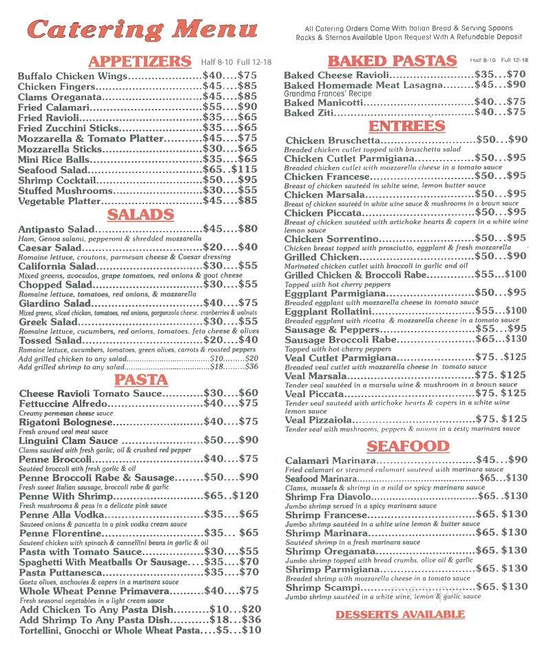 Giardino - Huntington Station, NY menu_pic