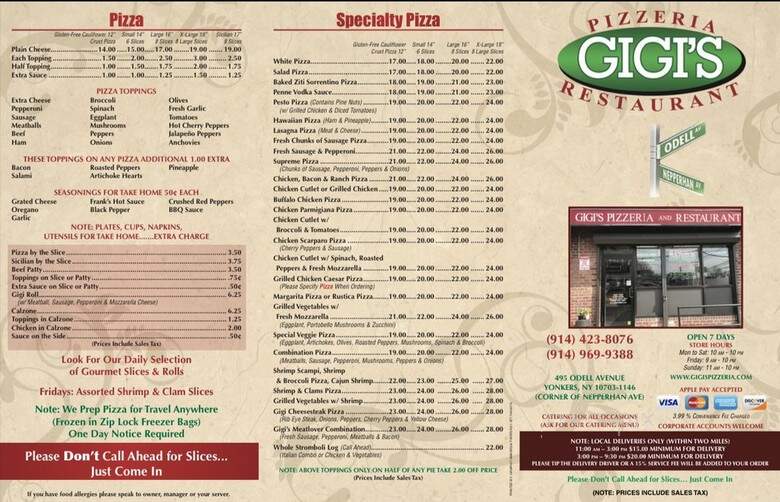 Gigi's Restaurant & Pizzeria - Yonkers, NY
