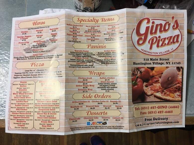 Gino's Pizza Of Huntington - Huntington, NY
