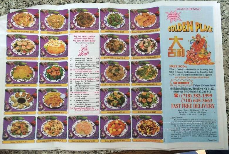 Golden Palace Kitchen - Brooklyn, NY menu_pic
