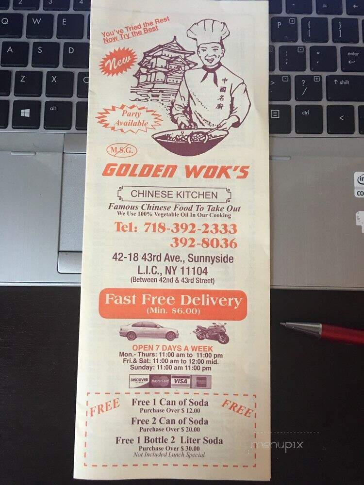 Golden Wok - Sunnyside, NY menu_pic