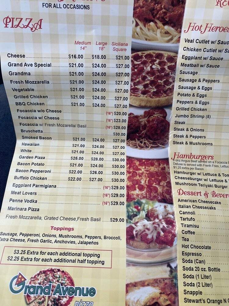 Grand Avenue Pizza - Astoria, NY menu_pic