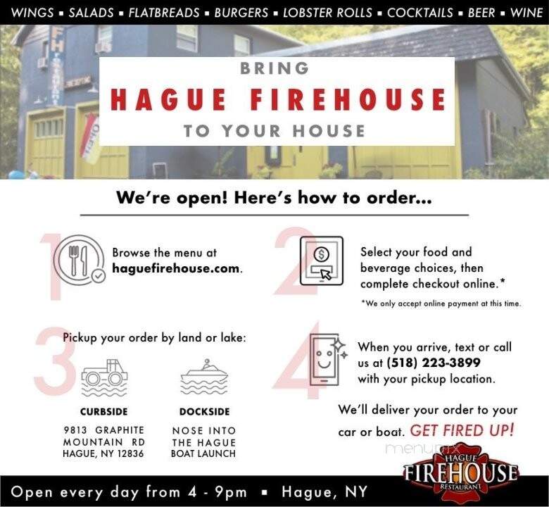 Hague Fire Hous Restaurant - Hague, NY