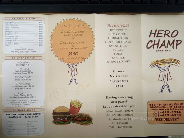 Hero Champ - Brooklyn, NY menu_pic