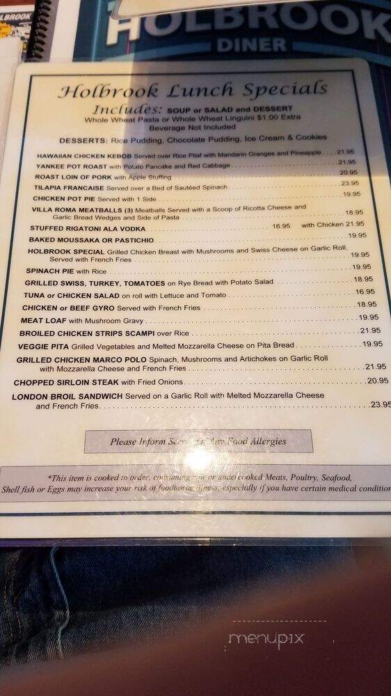 Holbrook Diner - Holbrook, NY menu_pic