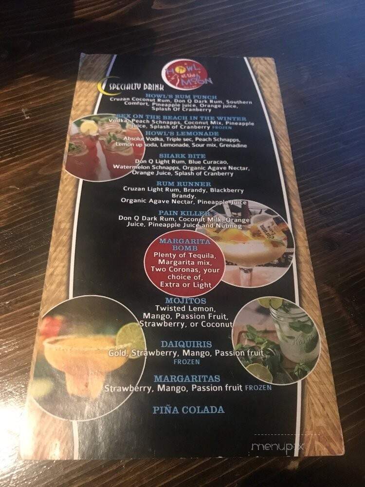 Howl At The Moon - Bronx, NY menu_pic