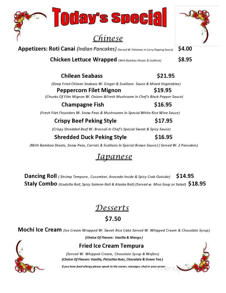Hunan Larchmont - Larchmont, NY menu_pic