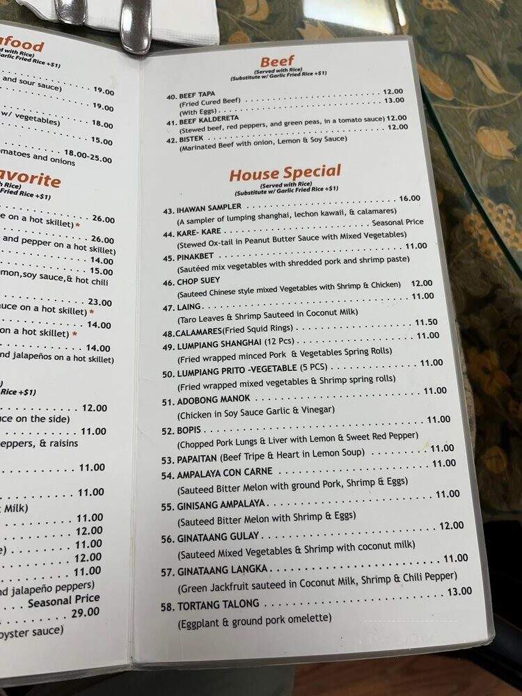Ihawan - Flushing, NY menu_pic
