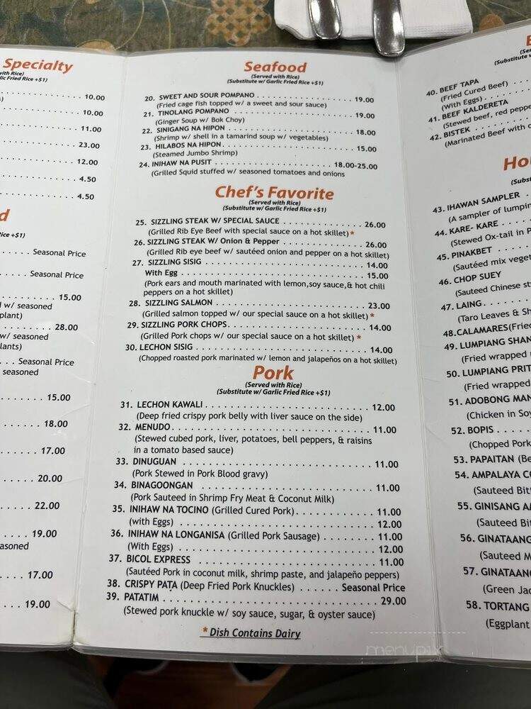 Ihawan - Flushing, NY menu_pic