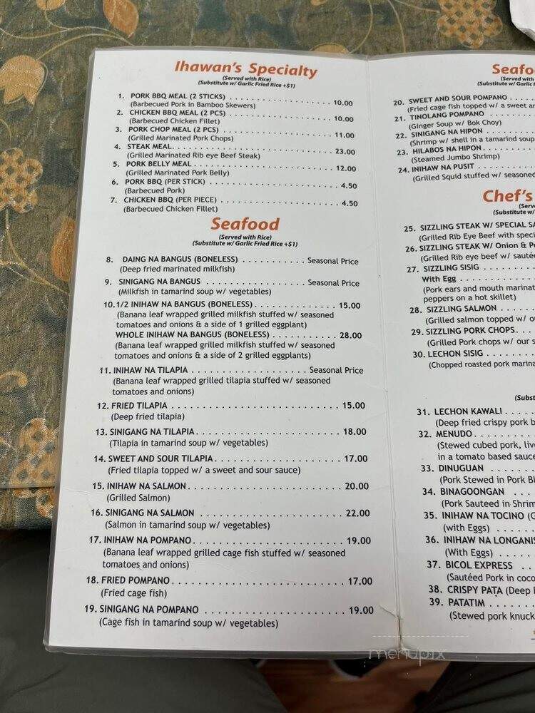 Ihawan - Flushing, NY menu_pic