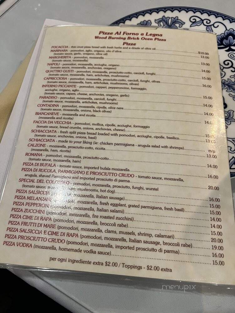 II Colosseo Restaurant & Pizza - Brooklyn, NY menu_pic
