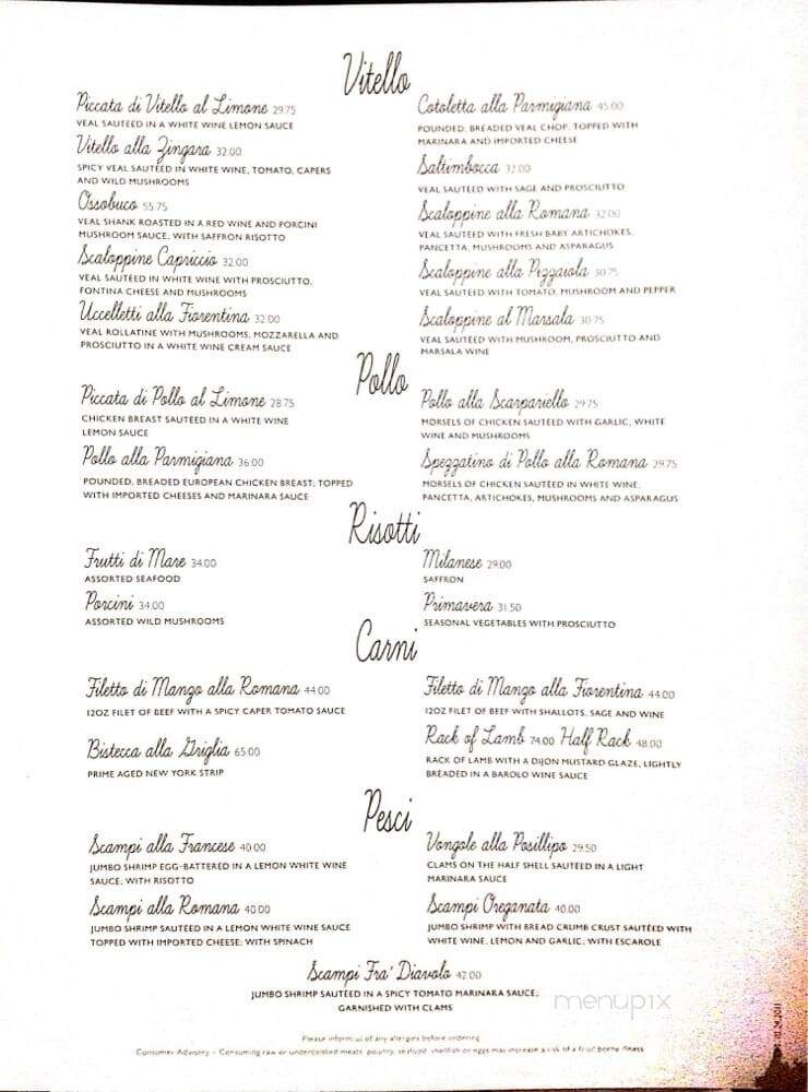 Il Mulino New York Long Island - Roslyn, NY menu_pic