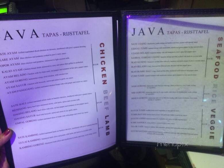 Java Indonesian Rijsttafel - Brooklyn, NY menu_pic