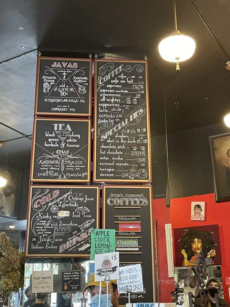 Java's Cafe - Rochester, NY menu_pic