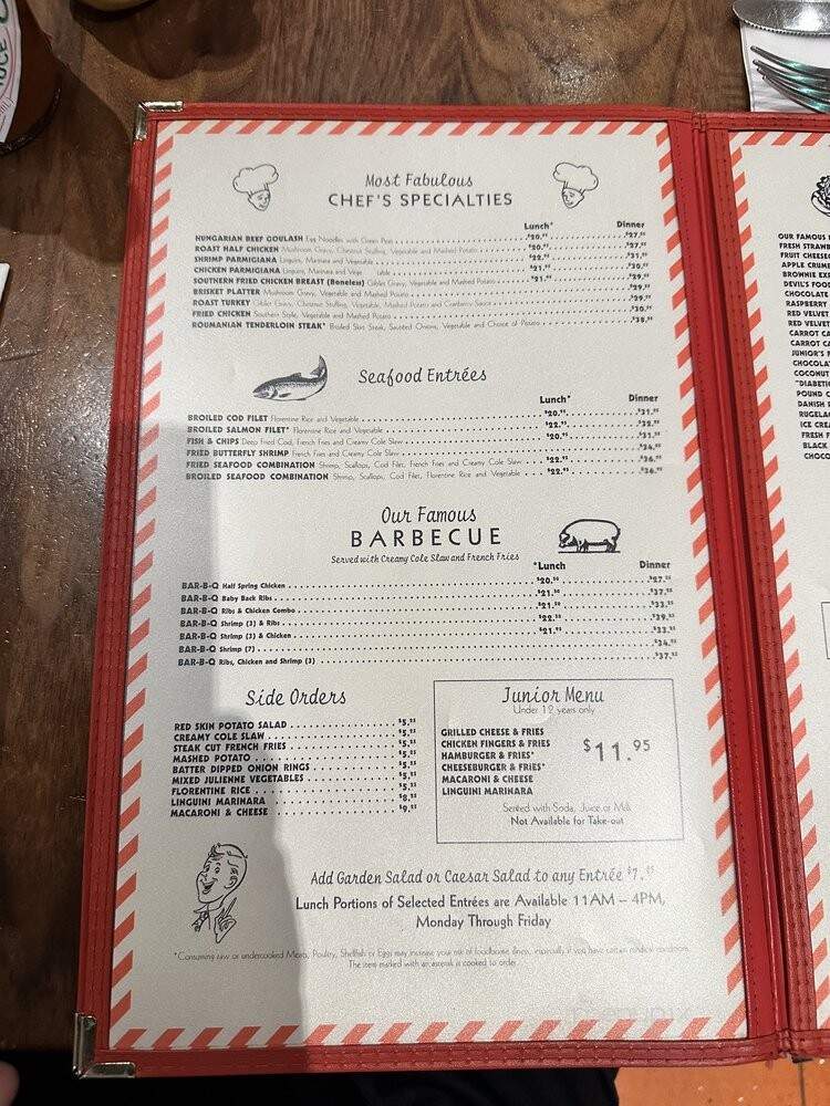 Junior's Restaurant - New York, NY menu_pic