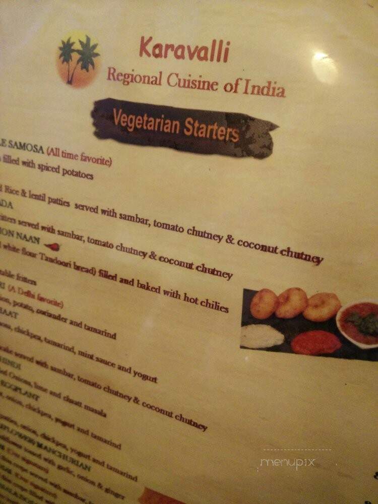 Karavalli Regional Cuisine - Saratoga Springs, NY menu_pic