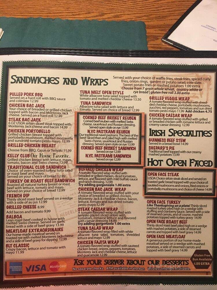 Kelly's Corner - Brewster, NY menu_pic