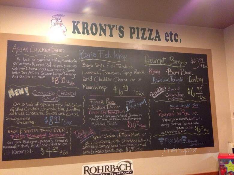 Krony's Pizza Etc - Spencerport, NY