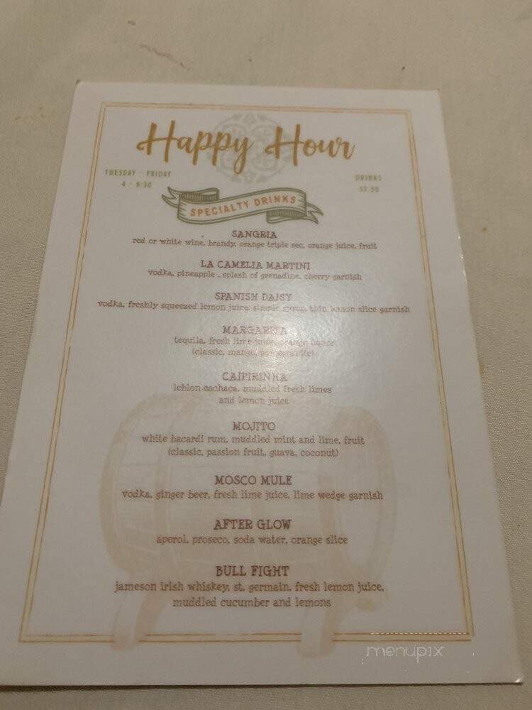 La Camelia Restaurant - Mount Kisco, NY menu_pic