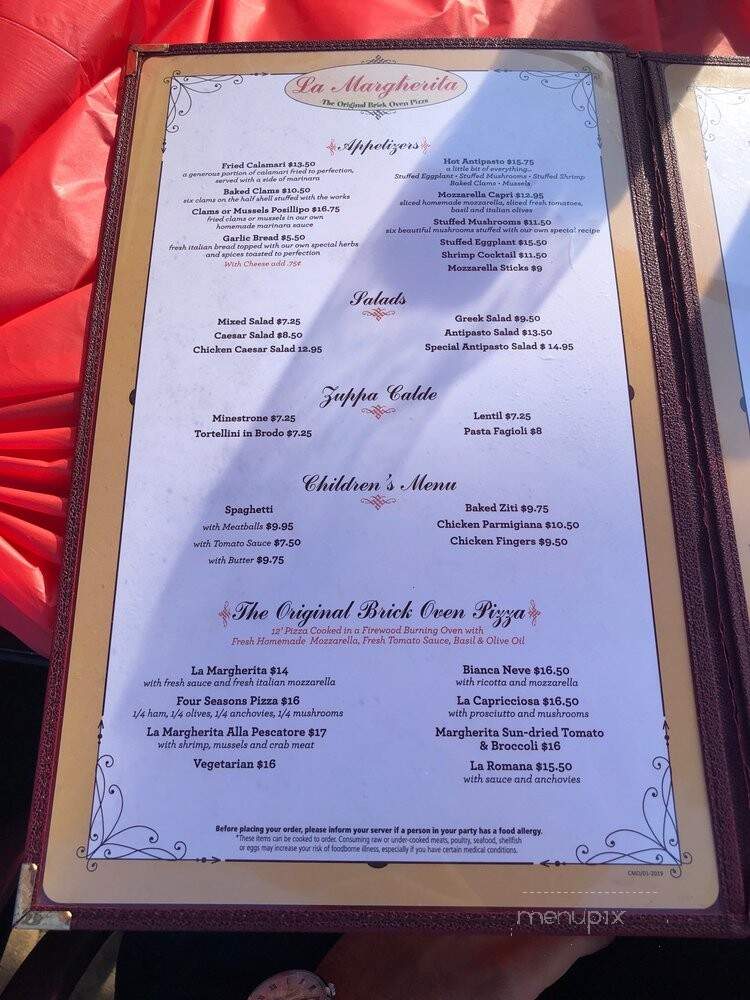 La Margherita Pizzeria - Medford, NY menu_pic
