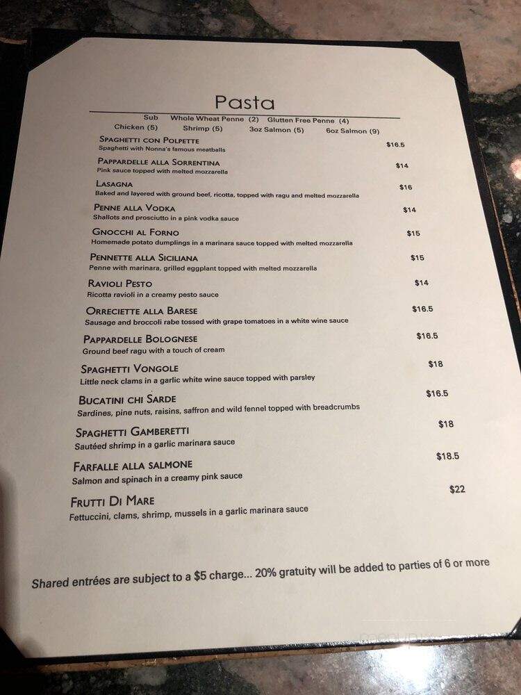 La Nola - Huntington, NY menu_pic