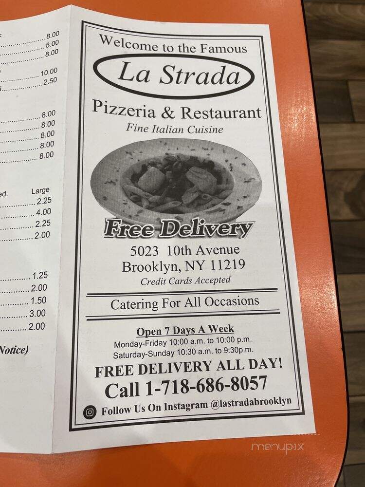 La Strada Ltd - Brooklyn, NY menu_pic