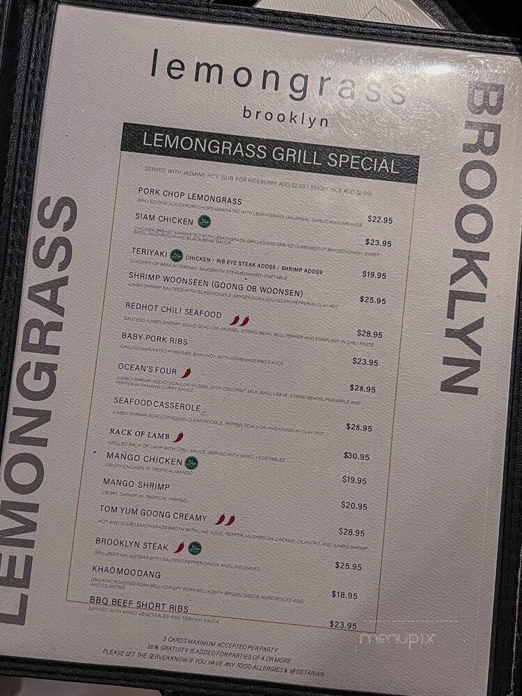 Lemon Grass Grill - Brooklyn, NY menu_pic