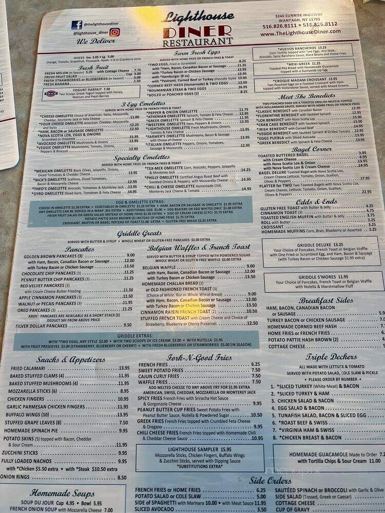Lighthouse Restaurant Diner - Wantagh, NY menu_pic