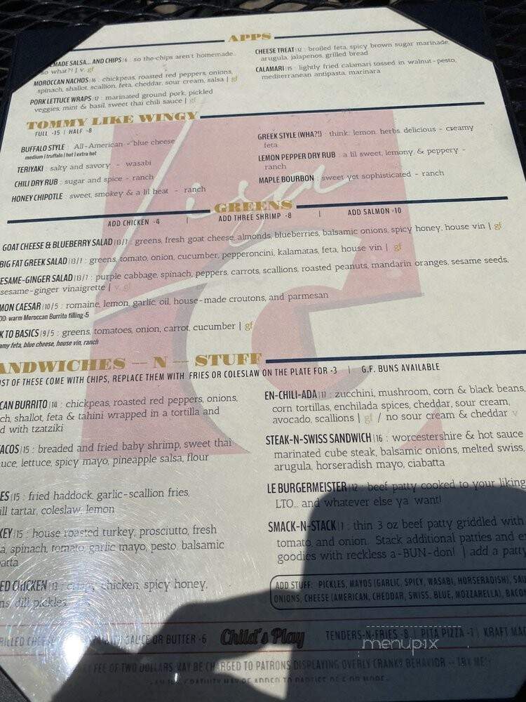 Lisa G's - Lake Placid, NY menu_pic