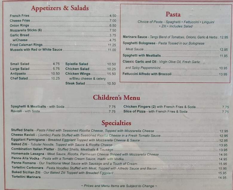 Little Italy Pizzeria - Deposit, NY menu_pic