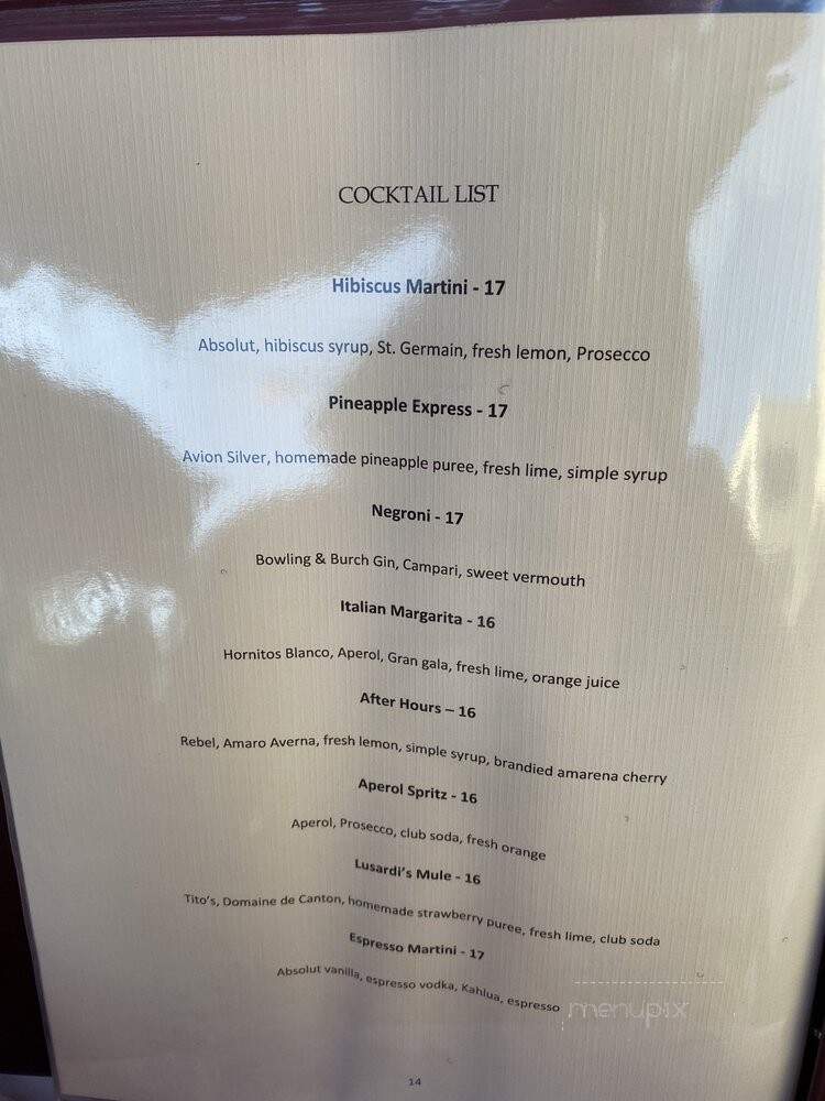Lusardi's Restaurant - Larchmont, NY menu_pic