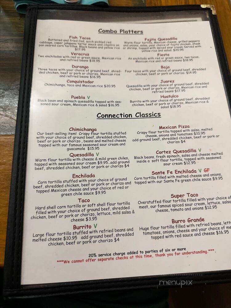 Mexican Connection - Saratoga Springs, NY menu_pic