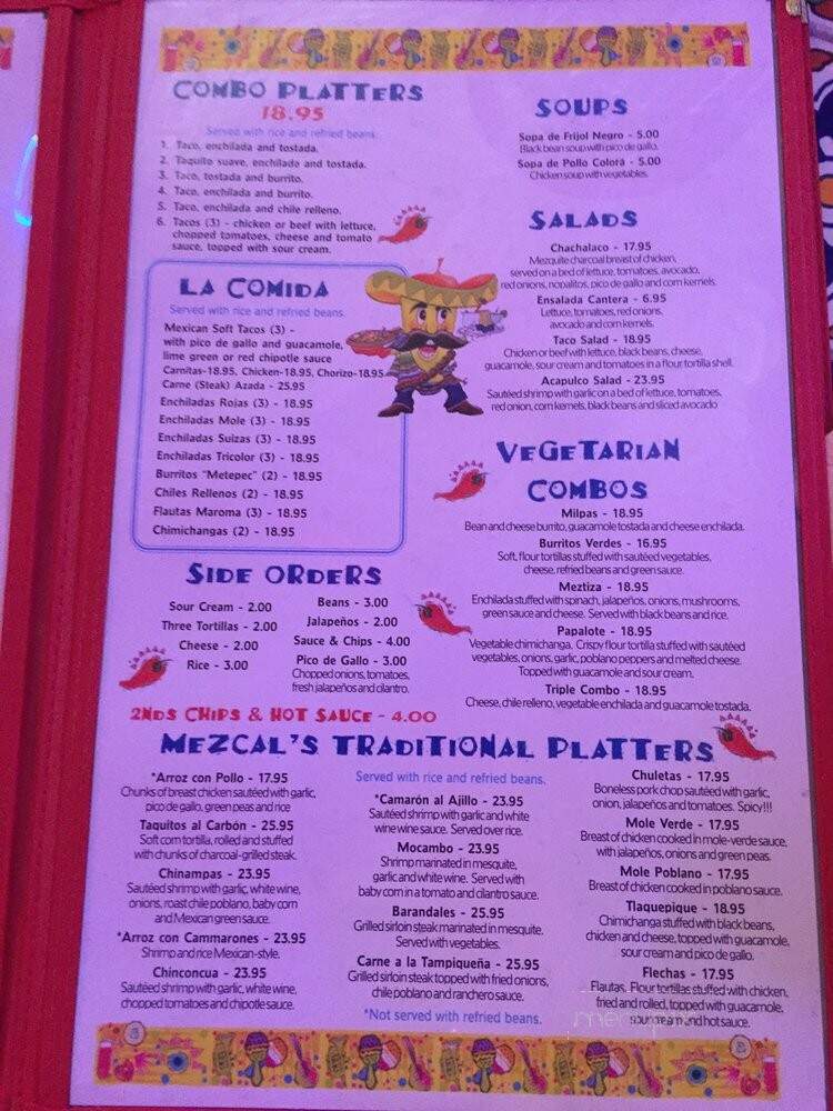 Mezcal's Mexican Restaurant - Brooklyn, NY menu_pic