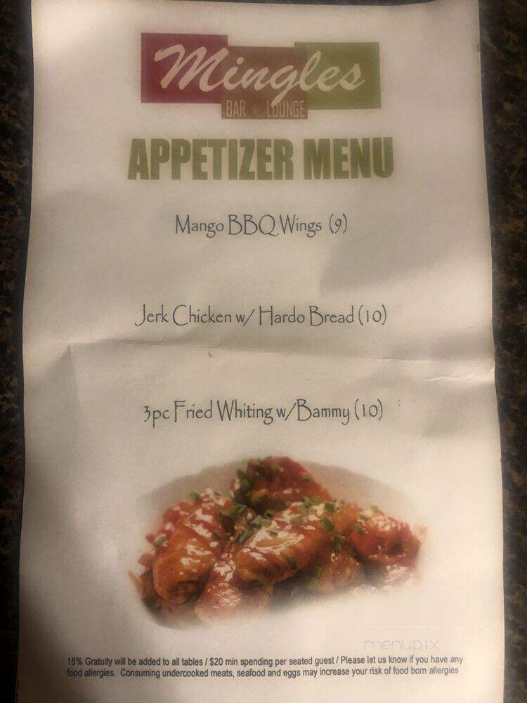 Mingles - Bronx, NY menu_pic