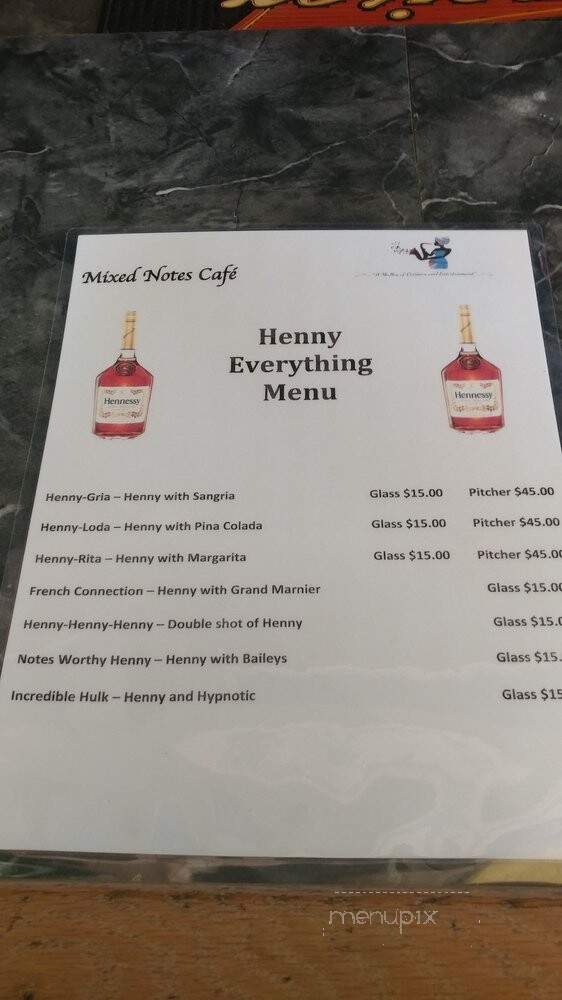 Mixed Notes Cafe - Elmont, NY menu_pic
