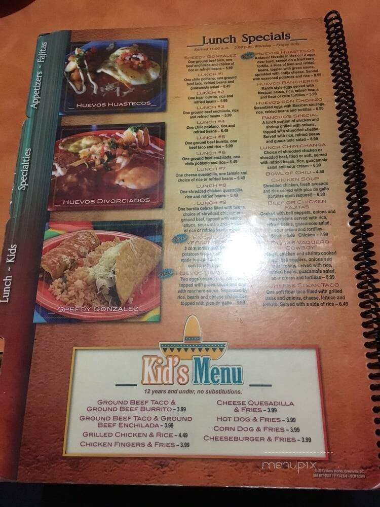 Monte Alban Mexican Grill - Rochester, NY menu_pic