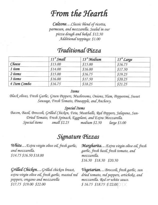 Mr Mike's Pizza Restaurant - Lake Placid, NY menu_pic