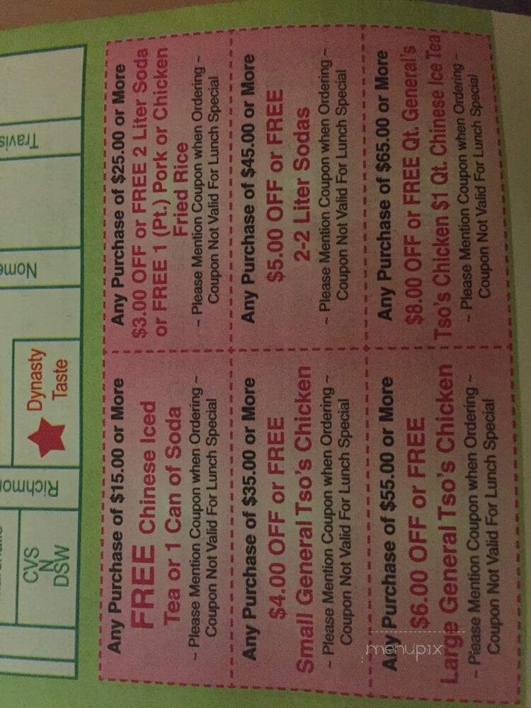 New Dynasty Taste - Staten Island, NY menu_pic