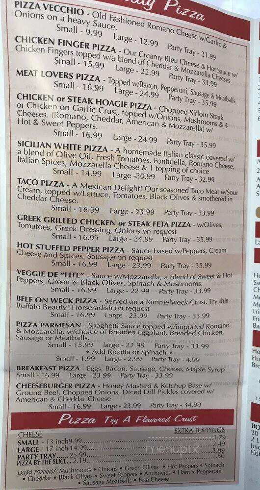 North Street Sub-Way - Buffalo, NY menu_pic