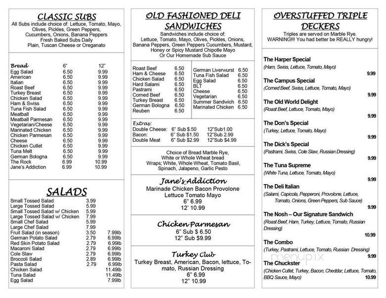 Old World Delicatessen - Binghamton, NY menu_pic