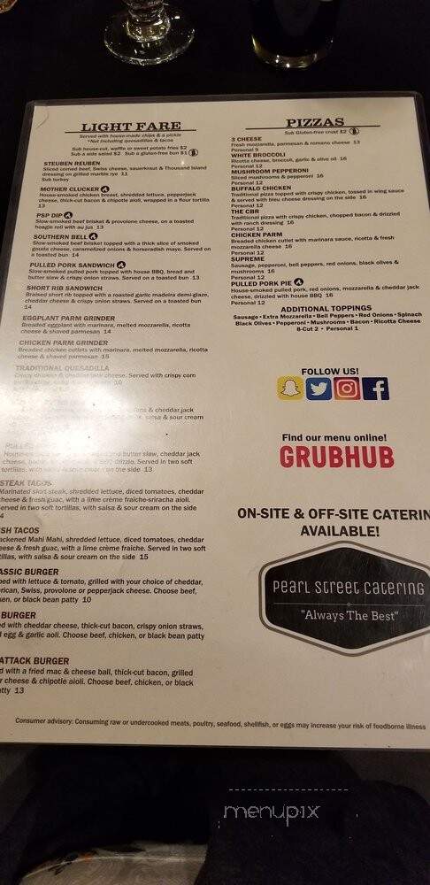 Pearl Restaurant & Lounge - Albany, NY menu_pic