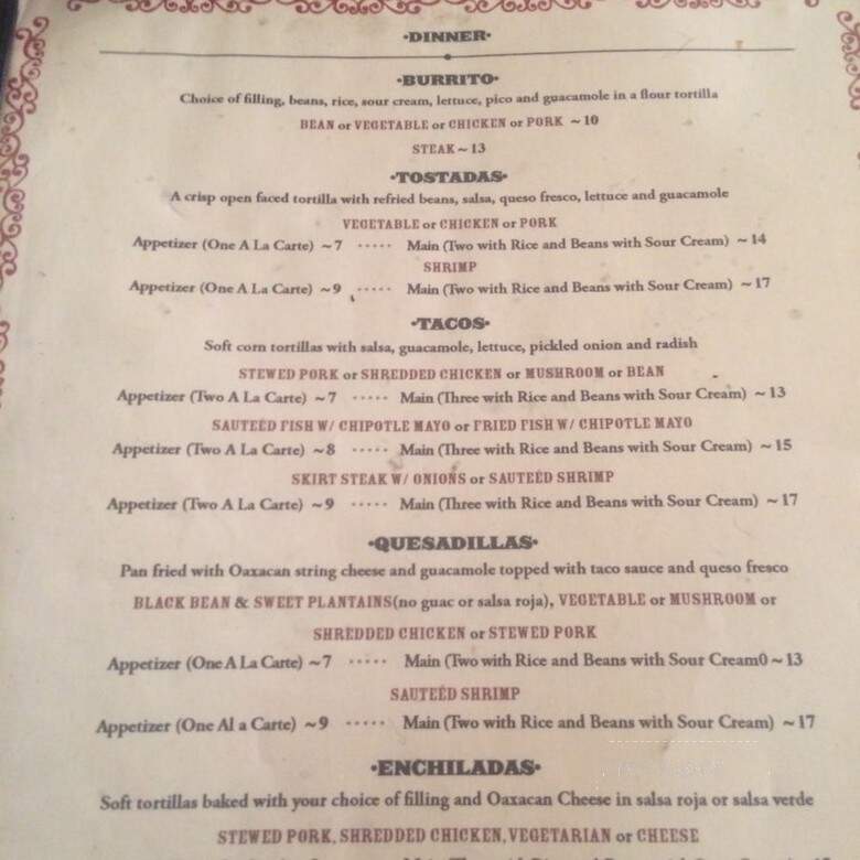 Pequena - Brooklyn, NY menu_pic