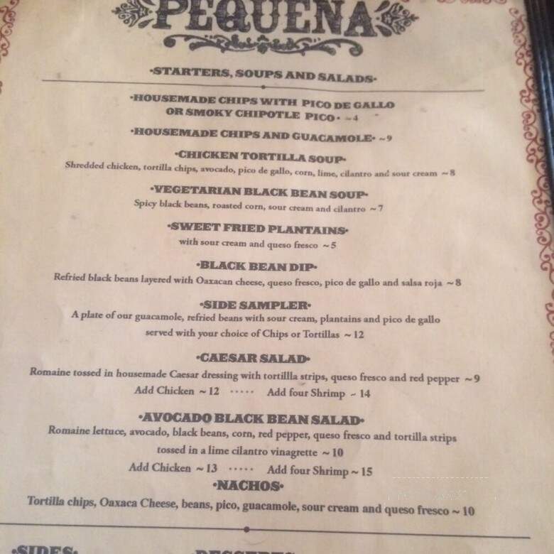 Pequena - Brooklyn, NY menu_pic
