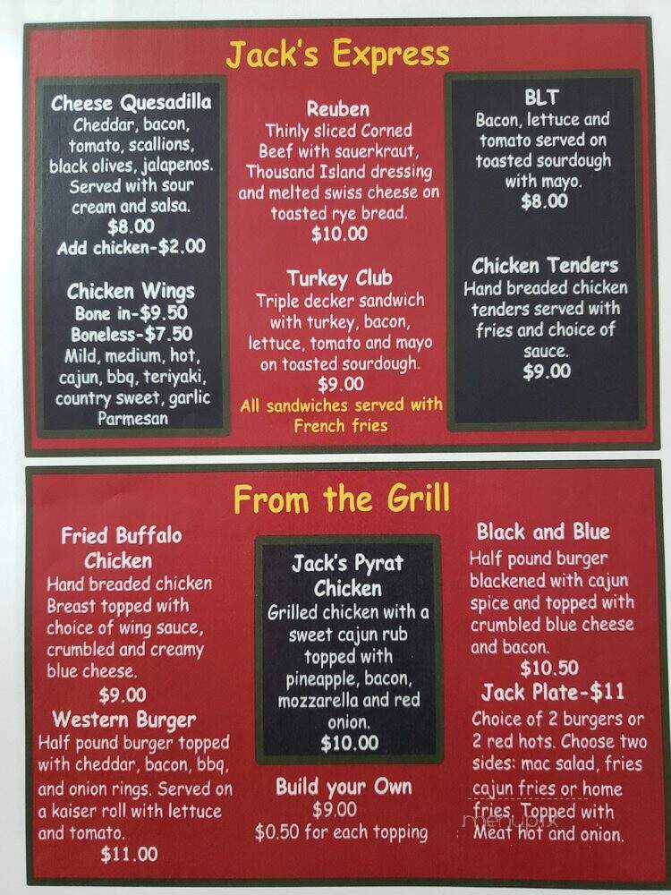 Pineapple Jacks - Rochester, NY menu_pic