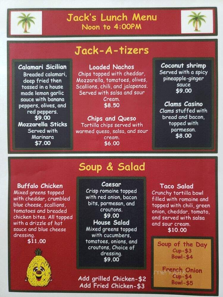 Pineapple Jacks - Rochester, NY menu_pic